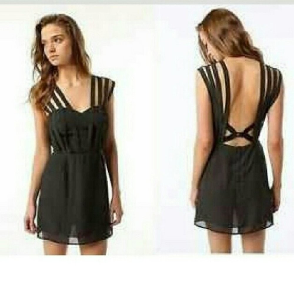 Urban Outfitters Black Strappy Mini Dress